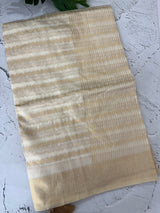 Semi chanderi silk saree with zari weaving - MKT891