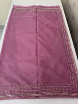 Handworked Organza saree and blouse MCW376 PastelMagenta