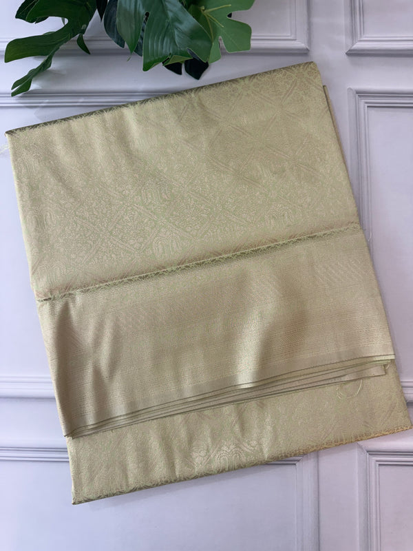 Banarasi semi katan saree MBWS120 YellowishGreen