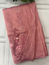 Handworked Tissue silk saree FBLK162 Pink