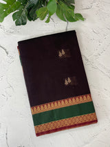 Kanchi Silk cotton saree with zari weaving - MSK897