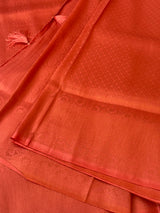 Brocade soft silk saree in copper zari weaving  MS6771