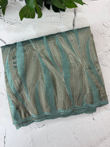Georgette - Organza saree with thread work MS349 BluemixGreen