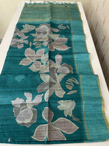 Soft silk saree with thread work and digital prints MGS5678