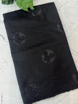 Organza saree with embroidery - MSH375 Black
