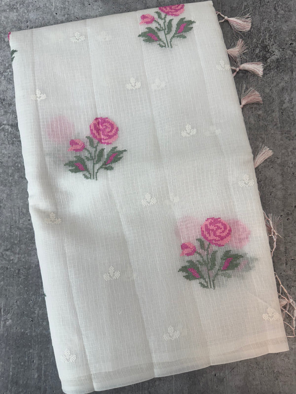 Silky kota embroidery saree MSK654