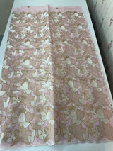 Jute Linen saree with thread work MSH206 -Pink