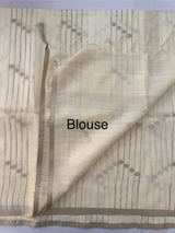 Soft blended tussar saree  MKT121 (5) - Cream