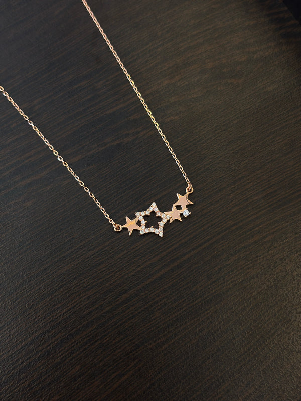 Elara 92.5 RoseGold Necklace EL267