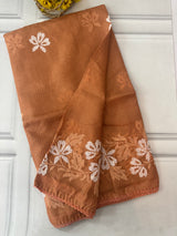 Soft kota checks saree with embroidery MSKC352