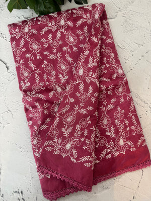 Art silk saree with embroidery SVTS36 • Pink