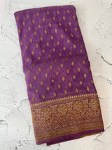 Semi banarasi Khaddi Georgette saree - MS1499 lightPurple