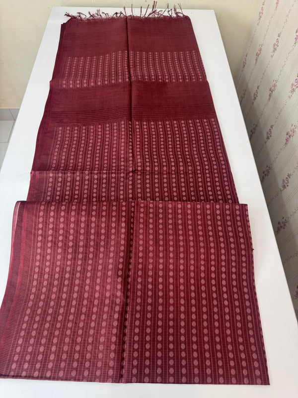 Bamboo tussar silk saree with thread work - MTSS456