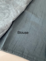 Blended Tussar silk saree with applique work- MSH200