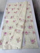 Mul chanderi embriodery saree MSH289