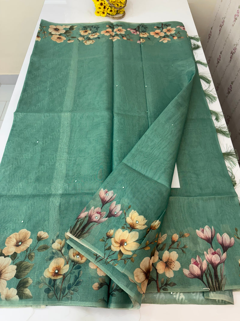 Tissue Silk Saree with digital prints SSKW94