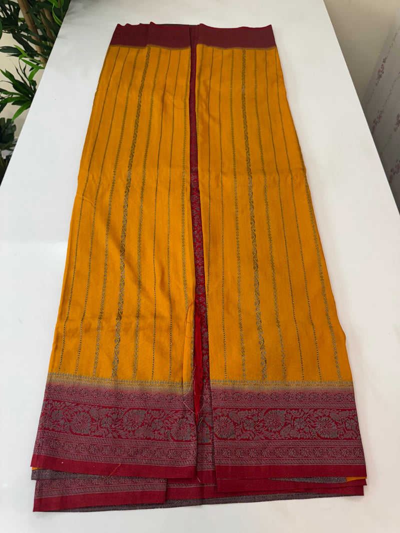 Chinnon Georgette saree with contrast pallu and blouse MS12166