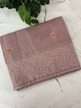 Kota checks embriodery saree MS7689 PastelMauve