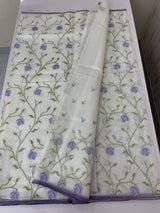 Soft Netkota saree with cross stitch embroidery MSH210