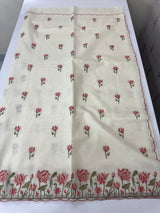 Mul chanderi embriodery saree with scalloped borders MSH176 (6)