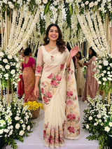 Tissue Organza saree MS14541- Offwhite