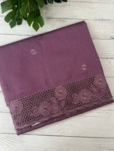 Cutwork Blended tussar saree MTS9078