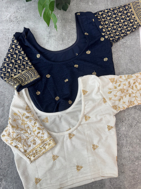 Stretchable Readymade blouse with sequence work : SIZE 32 - Combo 6