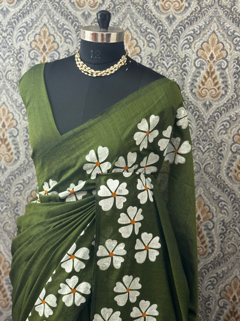 Khadi cotton saree MS33455