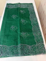 NetKota Applique work saree  MSH110- Green
