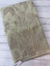 Organza saree with tissue applique work MS5081 - Pastel DuskyGreen