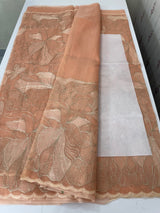 Semi organza saree with thread work - MSH910