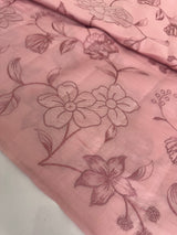 Blended Satin finish Tussar silk saree with applique work- MS8177