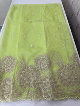 Premium Organza saree with tissue appliqué work - MMG123
