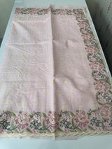 Phulkari NetKota embroidery saree - MSH126 PastelPink