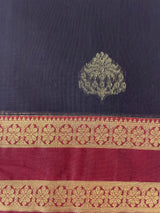 Silk cotton saree with zari weaving - MSK897