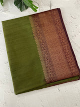Soft silk sarees with contrast pallu & blouse MJL890