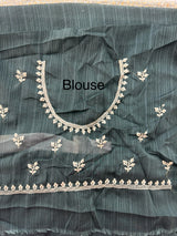 Chiffon Georgette saree with embriodery border - SRDIRR