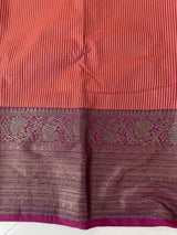 Checks Semi kanchi silk saree with blouse MBS7859