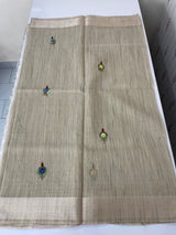 Soft Tissue linen Silk embriodery saree MS49876