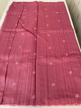 Cutwork Semi tussar saree MTSS657 BerryPink