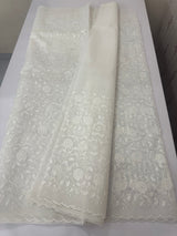 Organza saree with appliqué work - MSH192(6) White