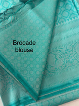 Brocade Banarasi silver weaving soft silk saree MS126771 - Blue