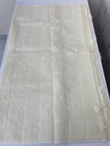 Moonga checks applique work saree- MSH7877 Offwhite