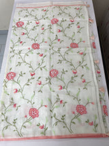 Soft Netkota saree with cross stitch embroidery MSH210