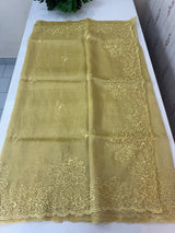 Tissue Organza saree MS14051- DuskyYellow