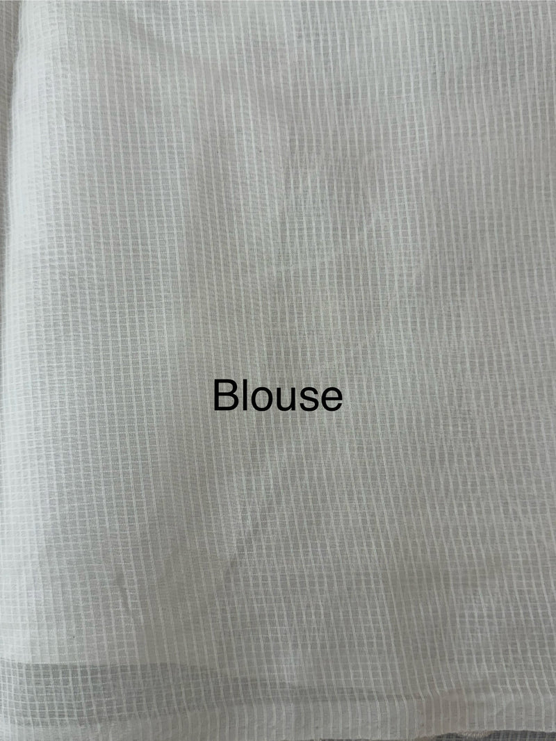 NetKota Applique work saree   -MSH998 White & Red