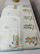 NetkKota saree with handpainting and embroidery MS7833