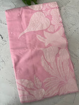 Mul chanderi saree with applique work borders- MSH224