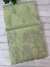 NetKota saree with tissue applique work MS15145 - PastelGreen