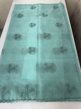 Organza saree with embroidery - MSH375 LightBlue